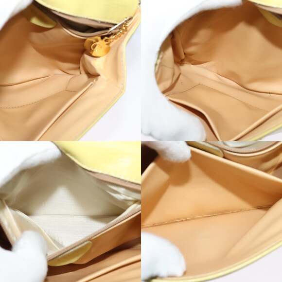 CELINE Shoulder Bag Leather Yellow Gold - Picture 12 of 13